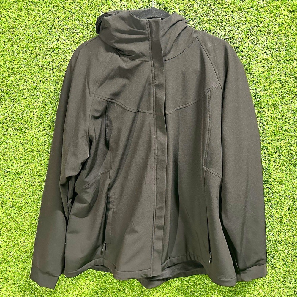 Kirkland Signature Women's Black Full Zip Hooded Sherpa Lined Jacket Size 2XL